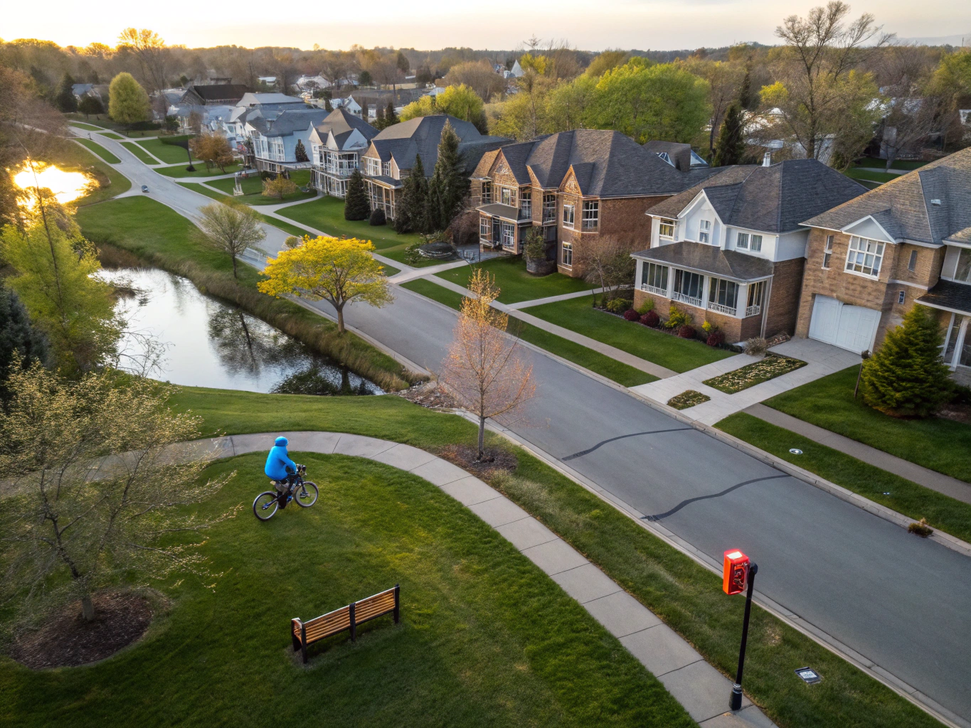 Brampton residential neighborhood and city skyline