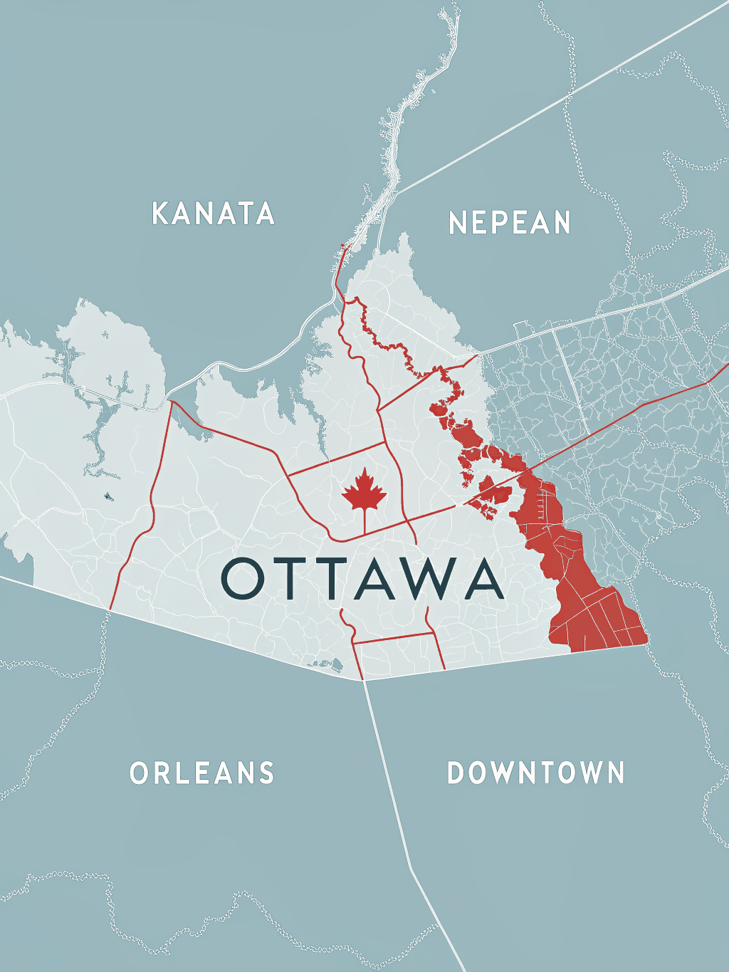 Map showing our real estate service areas in the GTA