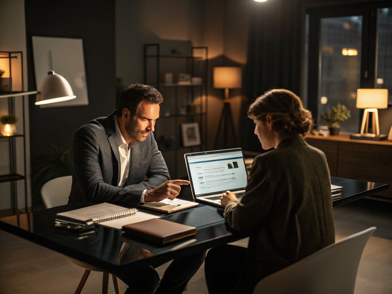 A professional mortgage consultation for a first-time buyer