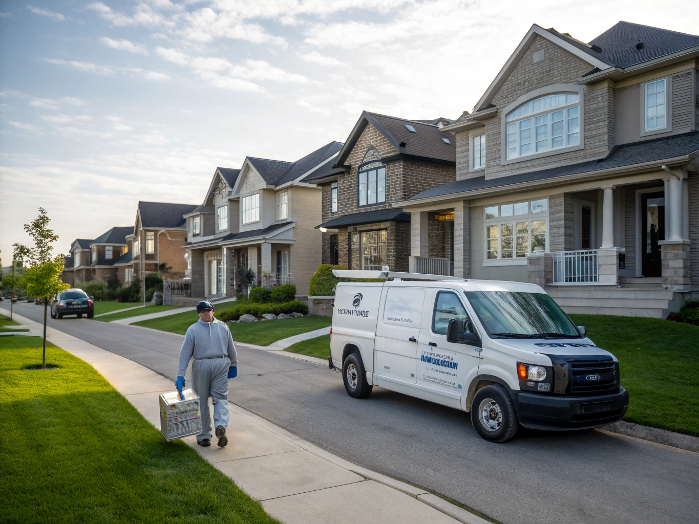 A scenic view of Mississauga neighborhoods and residential streets